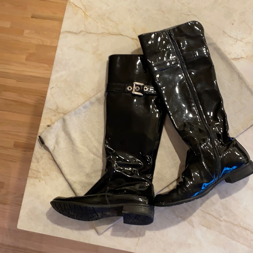 Stuart Patent Leather Boots